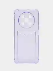 Лавандовый чехол противоударный Huawei Nova Y90 (Хуавей Нова У90), прозрачный, с карманом для карты