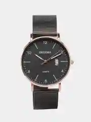 Золотой мужские наручные часы Dedima D-185, с календарём, в подарочной упаковке