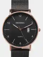 Золотой мужские наручные часы Dedima D-185, с календарём, в подарочной упаковке