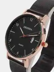Золотой мужские наручные часы Dedima D-185, с календарём, в подарочной упаковке