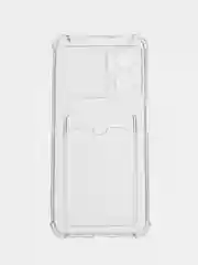 Лавандовый чехол для Xiaomi Poco M5 / Сяоми Поко М5 прозрачный, с карманом для карты