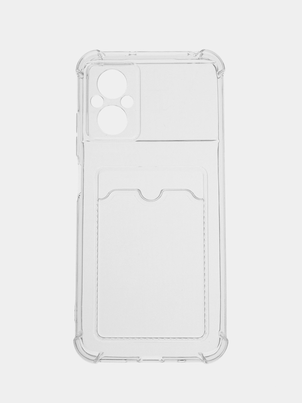 Чехол для Xiaomi Poco M5 / Сяоми Поко М5 прозрачный, с карманом для карты