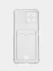 Марсала чехол для Huawei Honor X8 5G/X6 5G (Хонор Х8, Х6 5Г), прозрачный, с карманом для карты