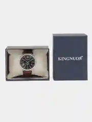 Коричневый мужские наручные часы KINGNUOS K-020, в подарочной упаковке