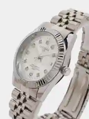 Серебряный мужские наручные часы Dedima D-188 с календарём, в подарочной упаковке