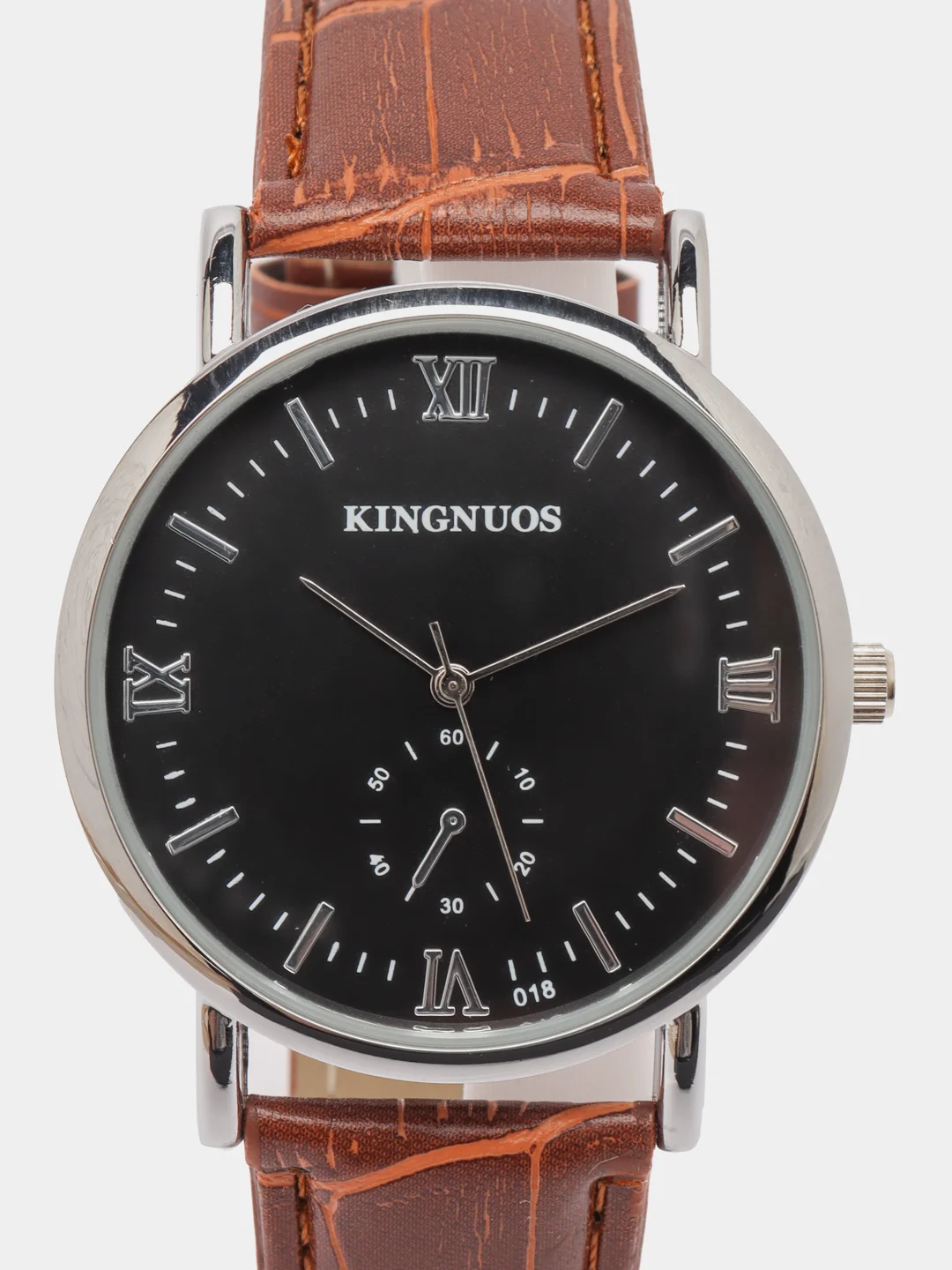 Коричневый мужские наручные часы KINGNUOS K-018 в подарочной упаковке