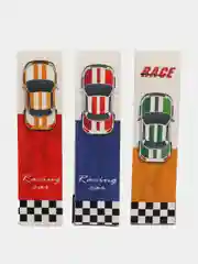Закладки для книг с магнитом RACE CARS, набор 6 шт., блестки, 25x196 мм, ЮНЛАНДИЯ, 113446