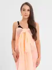 Коралловый меланж пляжный платок-парео, женский
