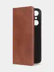 Коричневый чехол-книжка GQ для Infinix Hot 20i из высококачественной искусственной кожи*