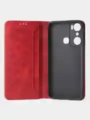 Красный чехол-книжка GQ для Infinix Hot 20i из высококачественной искусственной кожи*