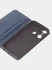 Синий чехол-книжка GQ для Infinix Hot 20i из высококачественной искусственной кожи*