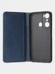 Синий чехол-книжка GQ для Infinix Hot 20i из высококачественной искусственной кожи*