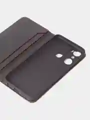 Черный чехол-книжка GQ для Infinix Hot 20i из высококачественной искусственной кожи*
