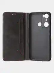 Черный чехол-книжка GQ для Infinix Hot 20i из высококачественной искусственной кожи*