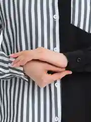Черный рубашка женская, летняя, в полоску, большой размер, оверсайз