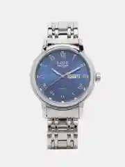 Темно-синий мужские наручные часы Lige LG9846 c календарём, в подарочной упаковке