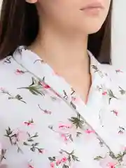 Платье белое, в цветочек