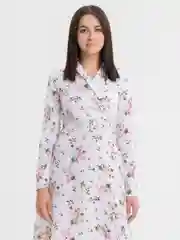 Платье белое, в цветочек