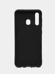 Силиконовый матовый, имитация эко кожи и карбона, чехол на Samsung А20 (A205F)/A30 (305F)