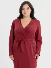 Багровый платье
