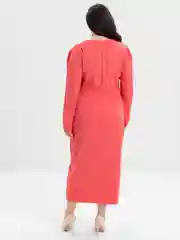 Коралловый платье