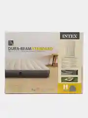 Надувной матрас кровать велюровый INTEX, интекс, с ремонтной заплаткой