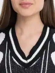 Черный oversized жилет женский