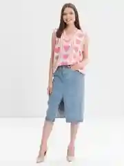 Розовый oversized жилет женский