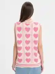 Розовый oversized жилет женский