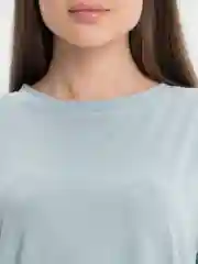 Голубой футболка женская, оверсайз