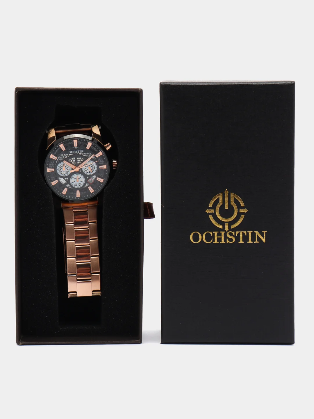 Бронзовый мужские наручные часы Ochstin 7241 с хронографом в подарочной упаковке