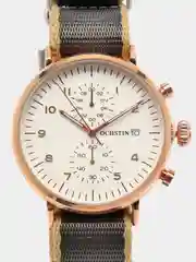 Белый мужские наручные часы Ochstin 7076D с хронографом  в подарочной упаковке
