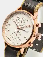Белый мужские наручные часы Ochstin 7076D с хронографом  в подарочной упаковке