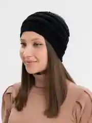 Черный повязка на голову вязаная, весенняя