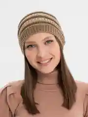 Хаки повязка на голову вязаная, весенняя