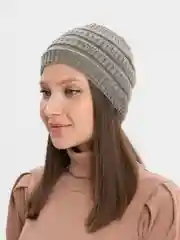 Серый повязка на голову вязаная, весенняя