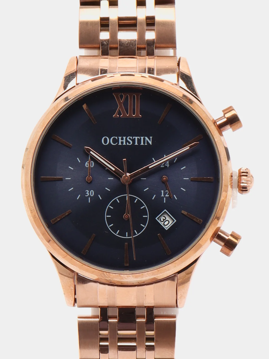 Синий мужские наручные часы Ochstin 6129B с хронографом в подарочной упаковке