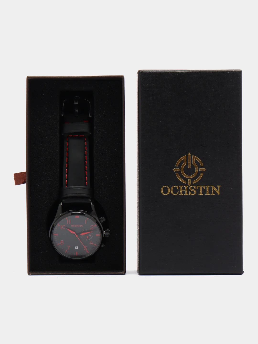Красный мужские наручные часы Ochstin 6043C в подарочной упаковке