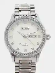 Белый мужские наручные часы Dedima D-160 с календарём в подарочной упаковке