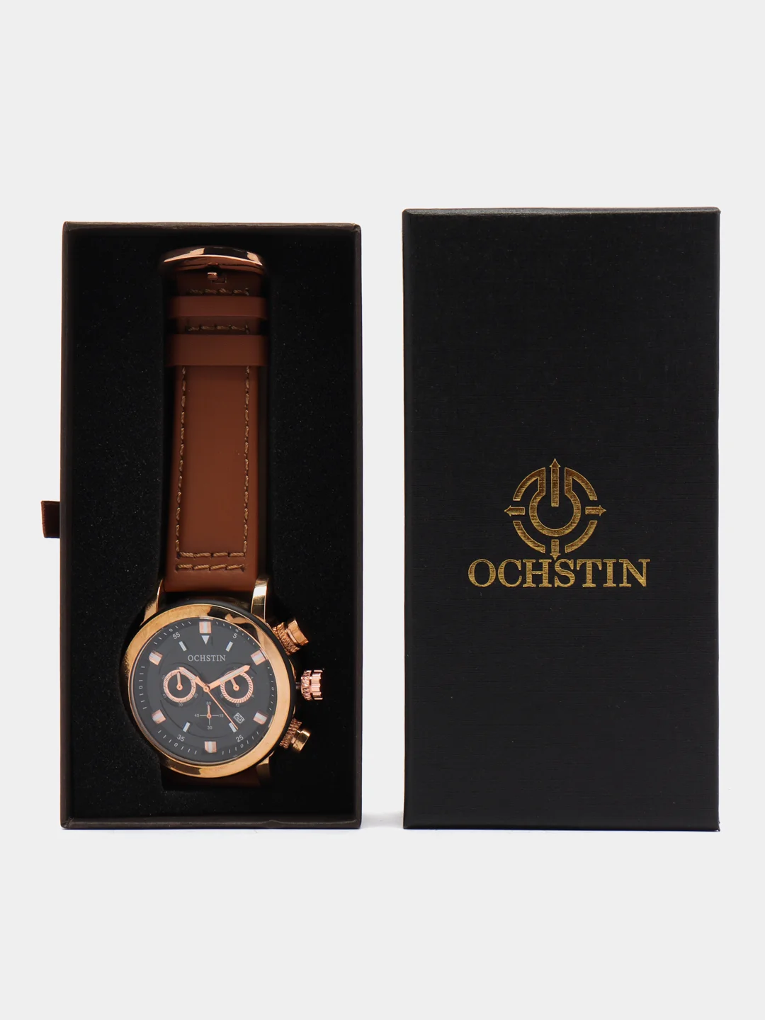 Карамельный мужские наручные часы Ochstin 6064A с хронографом в подарочной упаковке