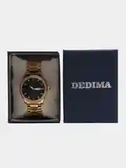 Желтый мужские наручные часы Dedima D-160 с календарём в подарочной упаковке