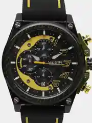 Желтый мужские наручные часы Megir MN2051G, с хронографом, в подарочной упаковке