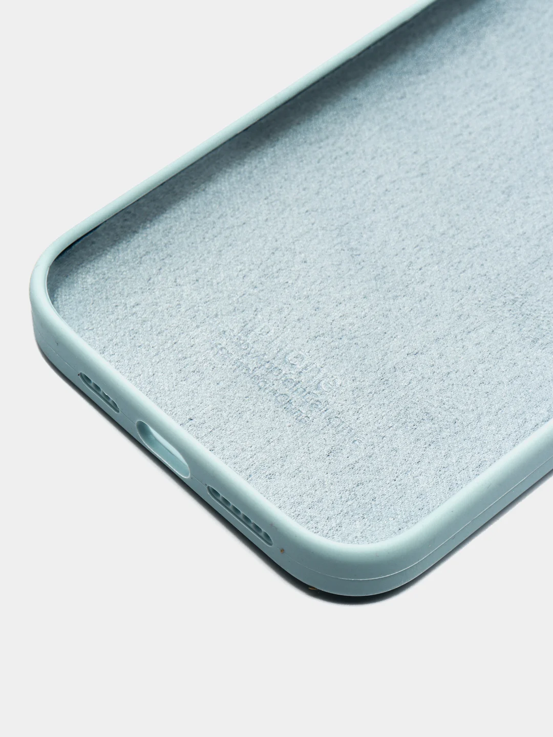 Голубой чехол Silicone Case iPhone 11, 12, 13, 14, Pro, Pro Max, с закрытым низом, кейс