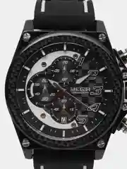 Черный мужские наручные часы Megir MN2051G, с хронографом, в подарочной упаковке