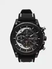 Черный мужские наручные часы Megir MN2051G, с хронографом, в подарочной упаковке