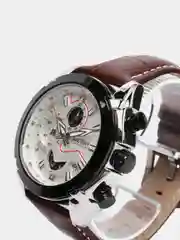 Коричневый мужские наручные часы Megir ML2065G, с хронографом, в подарочной упаковке
