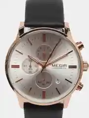 Бронзовый мужские наручные часы Megir ML2011G, с хронографом, в подарочной упаковке