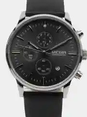 Черный мужские наручные часы Megir ML2011G, с хронографом, в подарочной упаковке