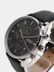 Черный мужские наручные часы Megir ML2011G, с хронографом, в подарочной упаковке