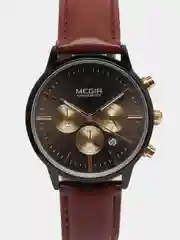 Шоколадный наручные часы Megir ML2011L, с хронографом, в подарочной упаковке